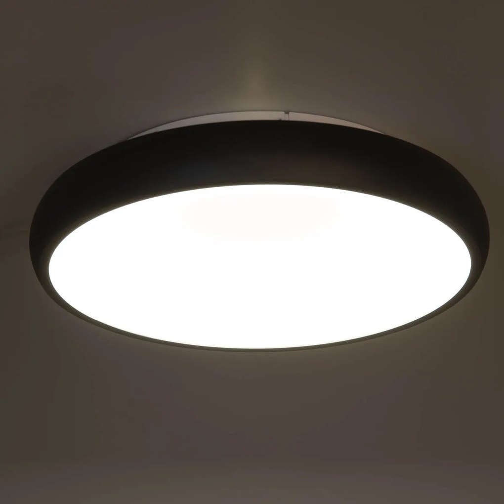 Candeeiro de Teto Moderno Preto 45cm com LED Dimerizável - Cardona