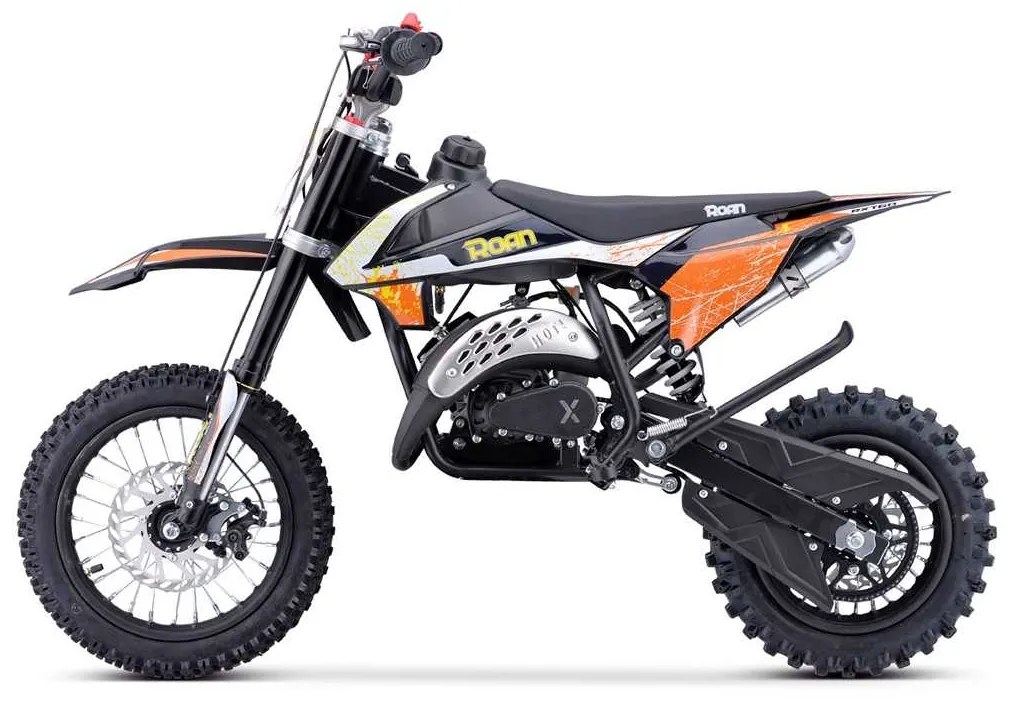 MINI MOTO PARA CRIANÇAS MINICROSS gasolina 60cc Roan RXT 12"/10" Laranja
