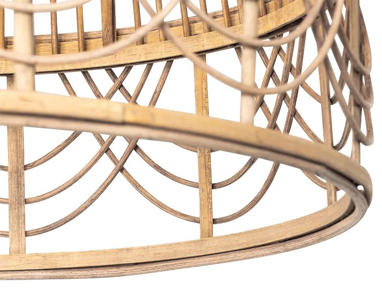 Candeeiro de suspensão oriental em vime 49 cm - Michelle