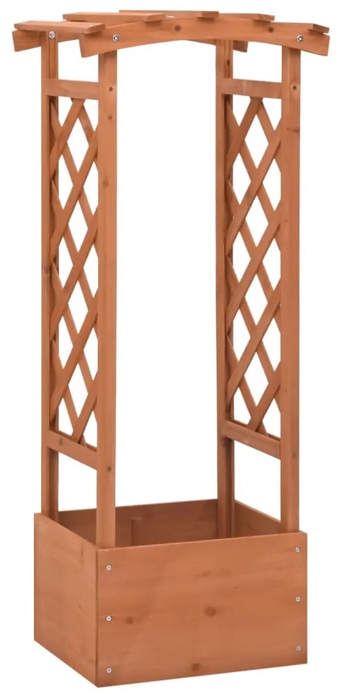 Vaso de treliça com arco 49x39x117 cm madeira de abeto