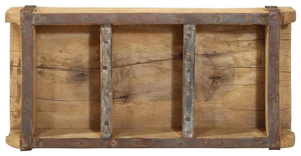 Conjuntos de bandejas vidaXL 4 pcs 30x14x9 cm Madeira Sólida Reclamada