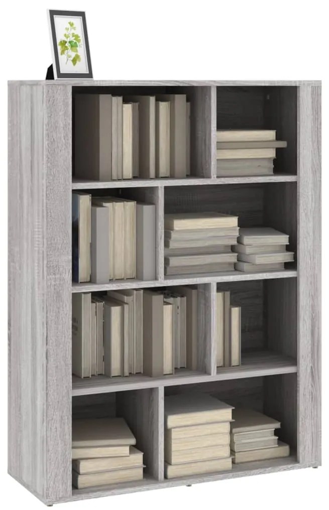 Aparador 80x30x106 cm derivados de madeira cinzento sonoma