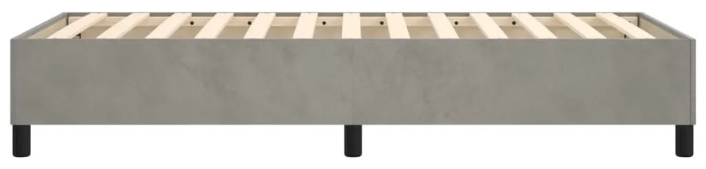 Estrutura de cama sem colchão 90x190 cm veludo cinzento-claro