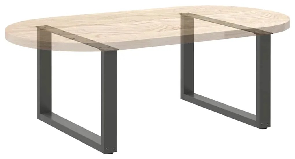 Pés para mesa de centro em forma de U, 2 peças, antracite, 70x (42-43)