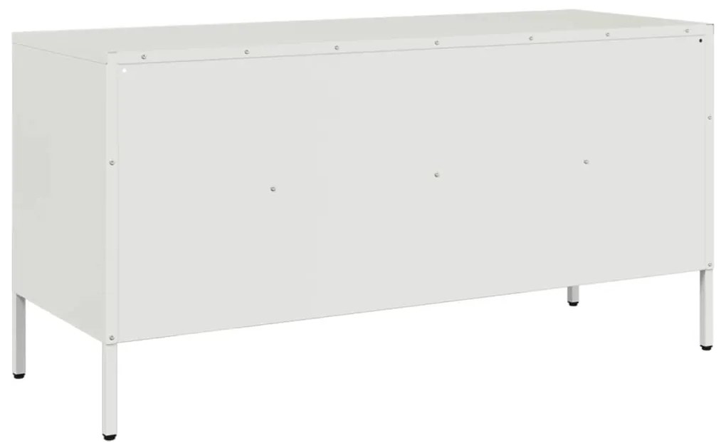 Móvel de TV 100,5x39x50,5 cm aço branco