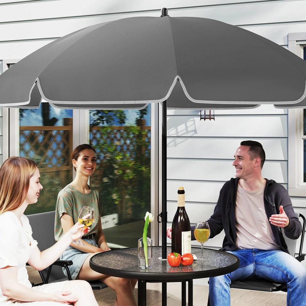 Conjunto de Mesa e Cadeiras de Jardim de 6 Peças Móveis de Jardim Exte