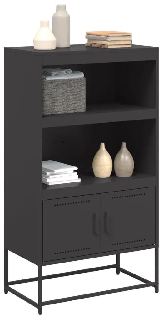Aparador alto 68,5x38,5x123,5 cm aço preto