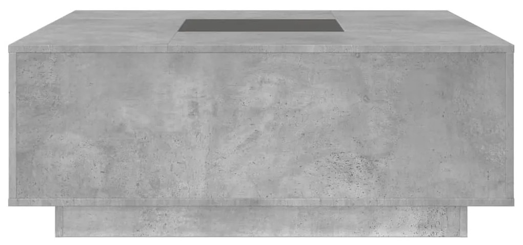 Mesa de centro luzes LED Infinity 100x100x40cm cinzento cimento