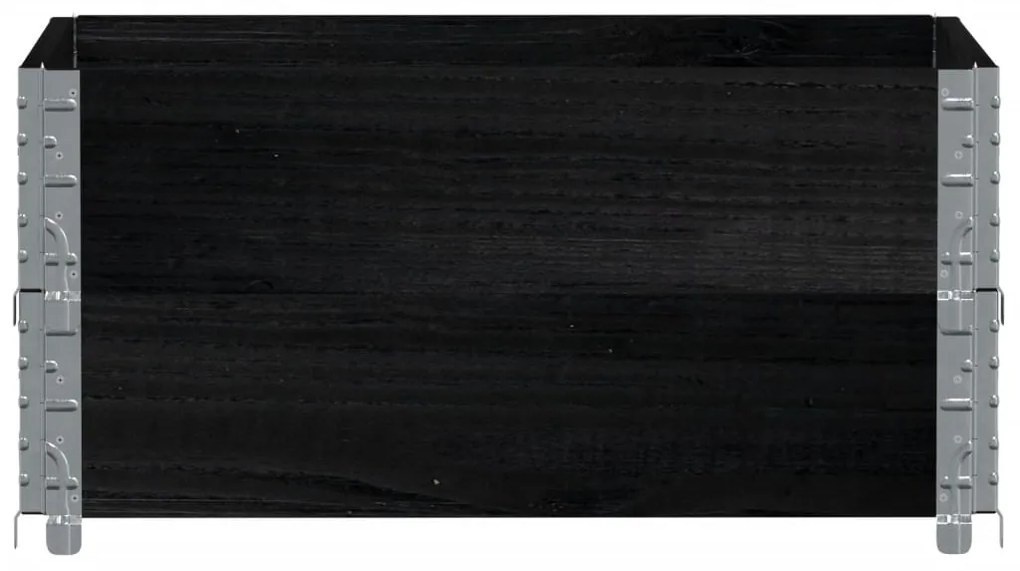 Vaso/floreira de jardim 80x60 cm madeira de pinho maciça preto