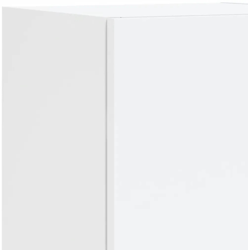 5pcs móveis de parede p/ TV c/ LEDs derivados de madeira branco