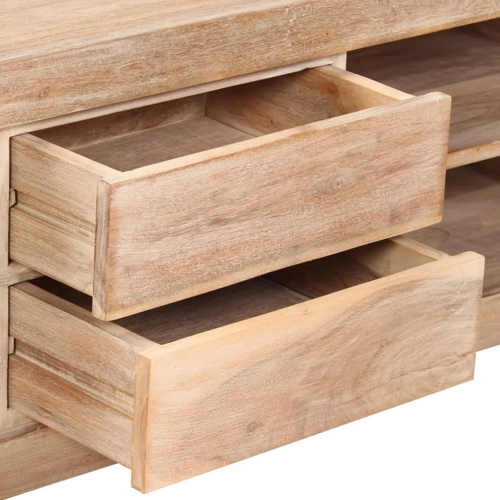 Móvel TV madeira de acácia maciça 120x30x40 cm castanho claro
