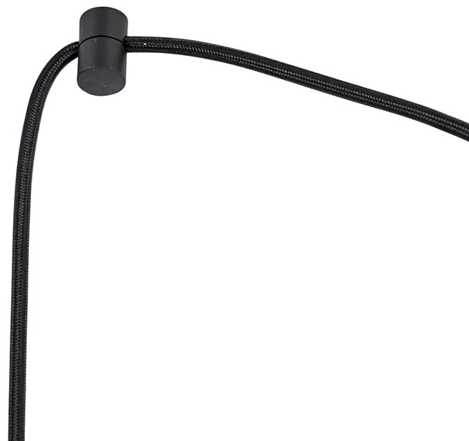 Candeeiro de suspensão design preto 5 luzes - Cavalux Moderno