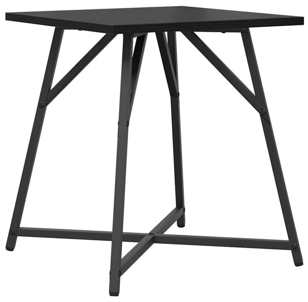 Conjunto de Mesas de Apoio 2 pcs em Madeira de Carvalho Preta e Metal