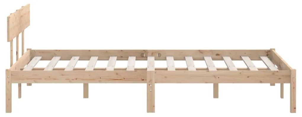 Estrutura de cama 140x190 cm pinho maciço