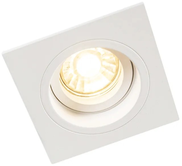 LED Foco embutido inteligente branco quadrado com Wi-Fi GU10 - Chuck Moderno