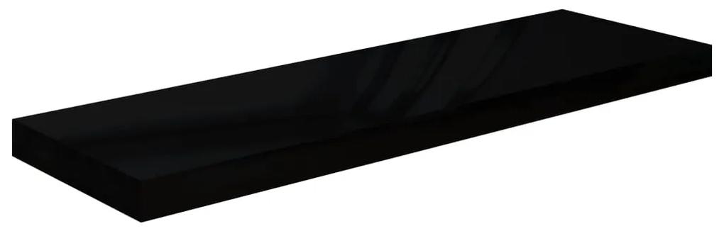 Prateleira de parede suspensa 80x23,5x3,8 cm MDF preto