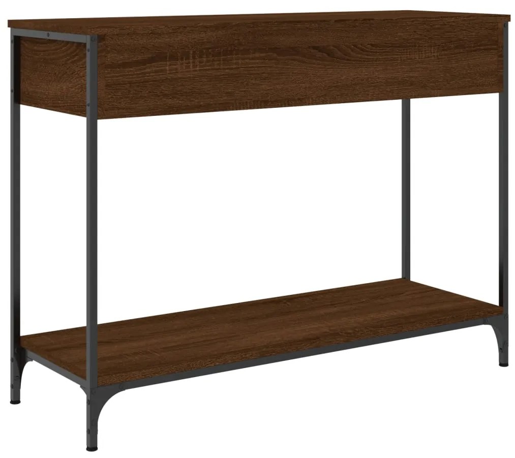 Mesa consola 100x34,5x75 cm derivados madeira carvalho castanho