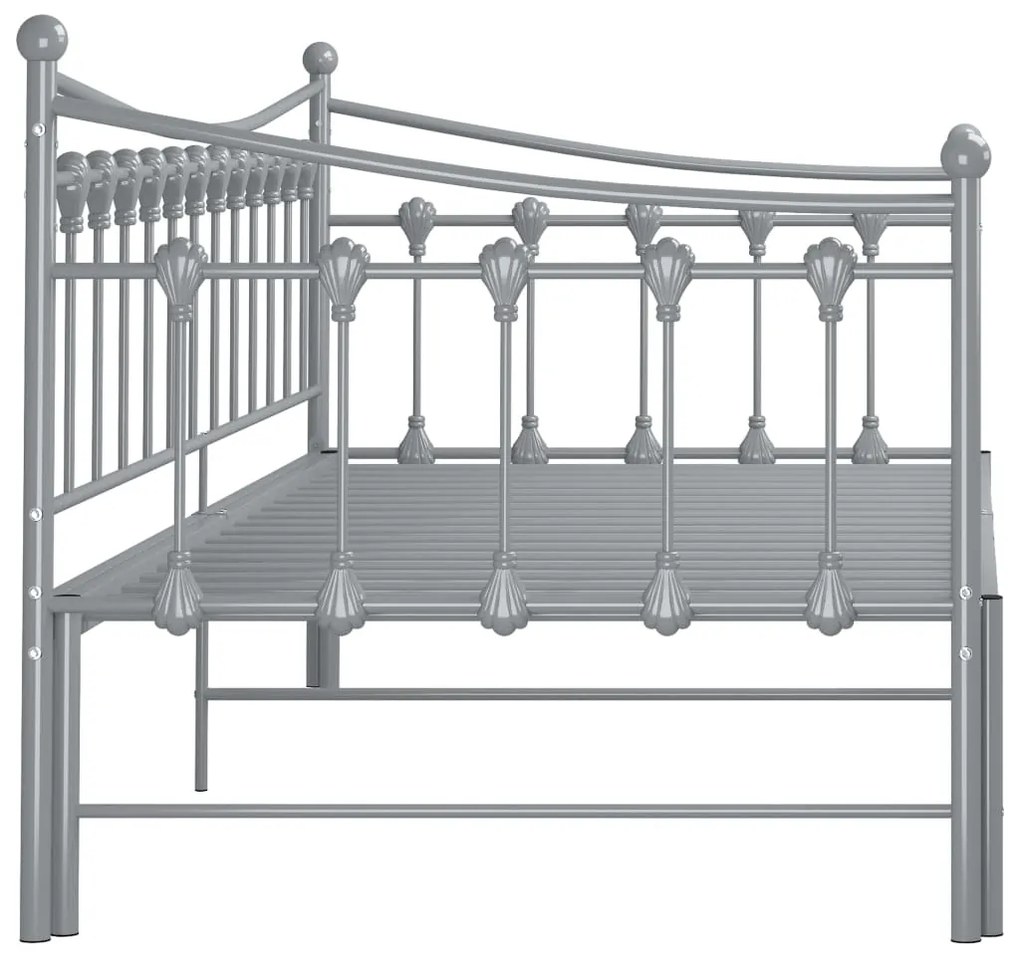 Estrutura sofá-cama de puxar 90x200 cm metal cinzento