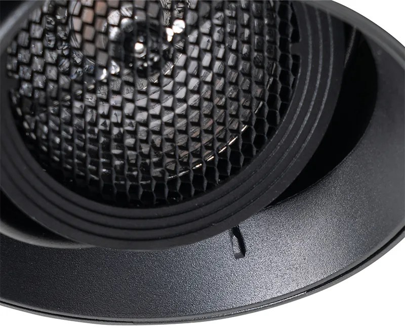 Foco embutido moderno preto GU10 AR70 redondo sem moldura - Oneon Honey