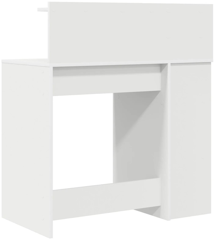 Mesa com Armazenamento Branca 90x48x101.5 cm Madeira Engenheirada