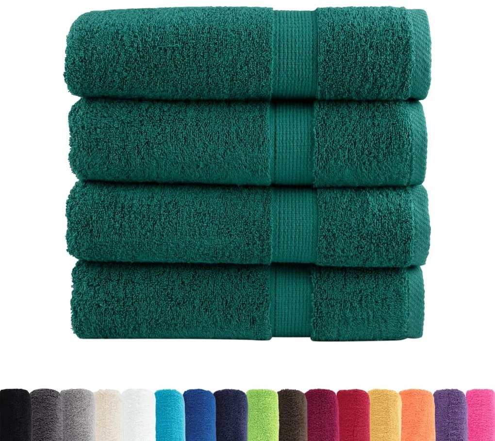 Toalhas de banho premium SOLUND 4 pcs 100x150 cm 600 gsm verde