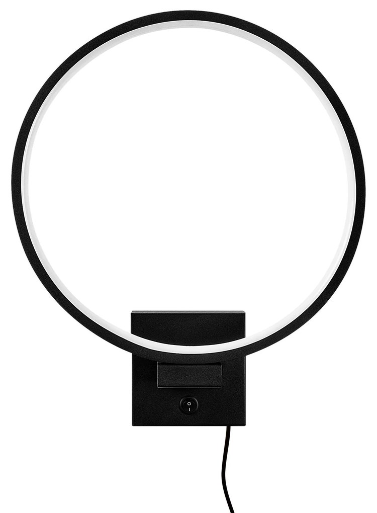 Candeeiro de Parede Halka – Preto – 30 x 36 x 9 cm