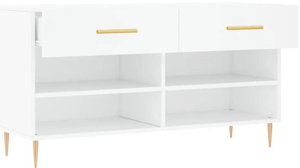 Banco sapateira 102x35x55 cm derivados de madeira branco