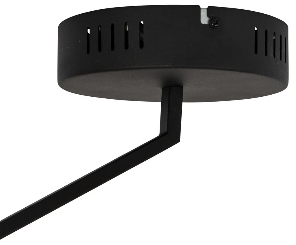 Candeeiro de teto design preto com LED regulável 3 passos - Anello Design