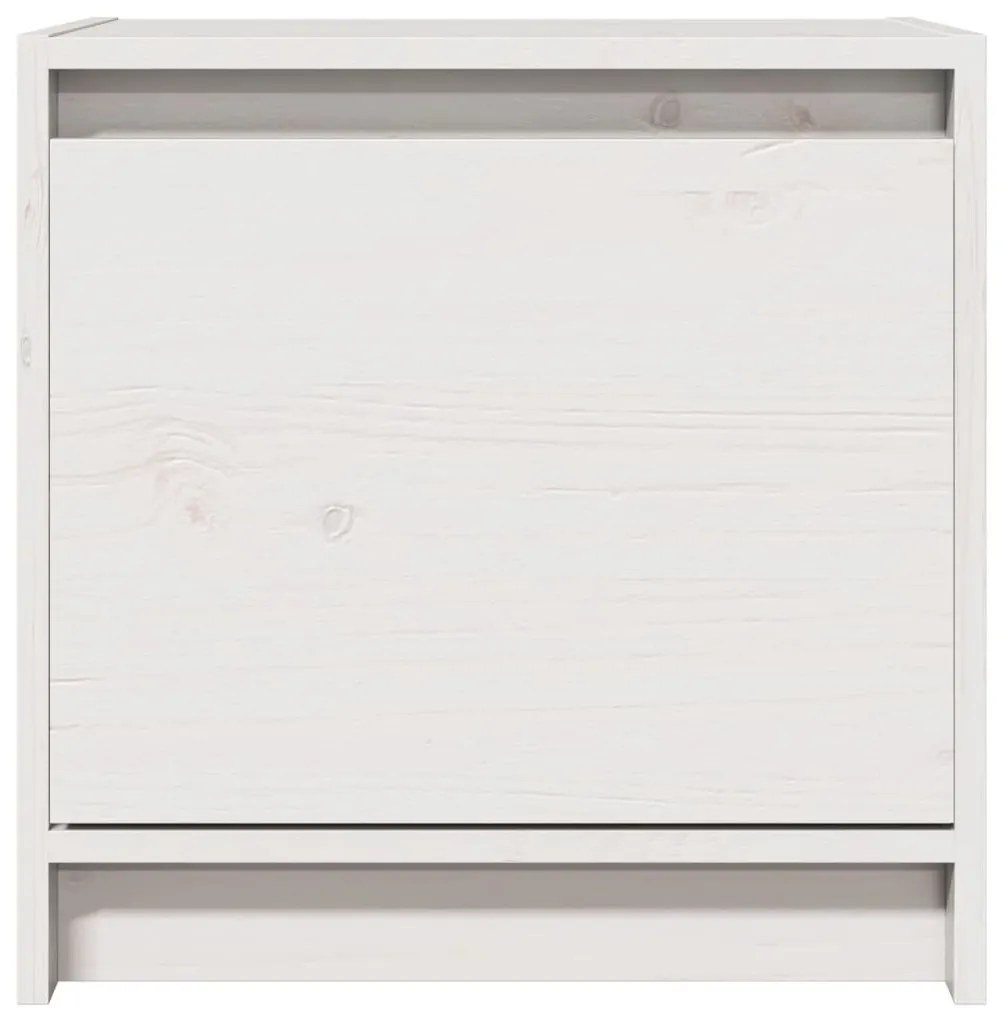 Mesa de cabeceira 40x30,5x40 cm madeira de pinho maciça branco