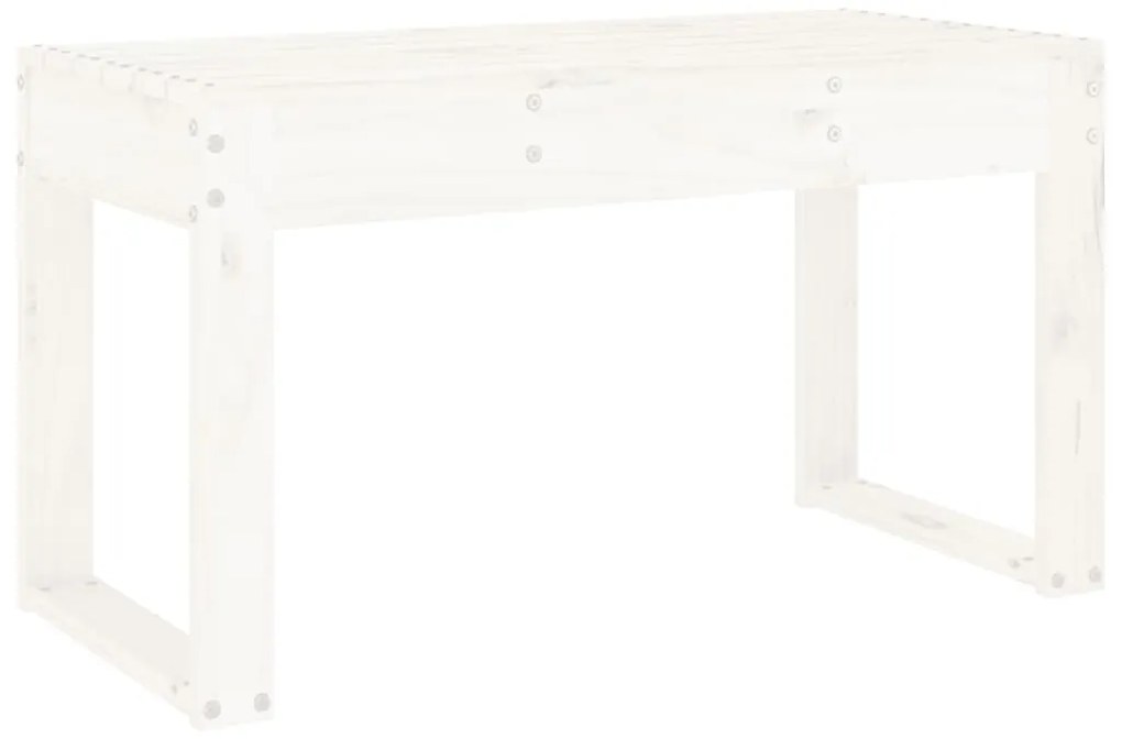 Banco de jardim 80x38x45 cm madeira de pinho maciça branco