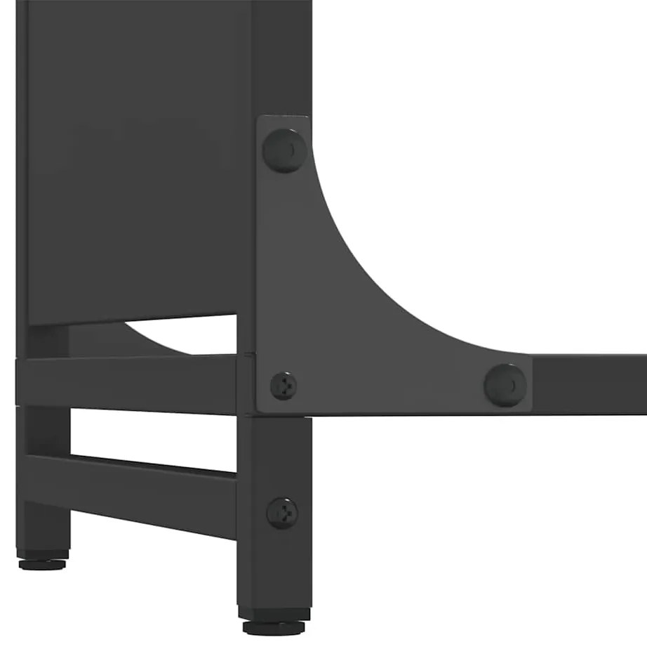 Suporte para lenha 60x28x65 cm aço laminado a frio preto