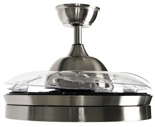 Ventilador de teto aço incl. LED e controle remoto - Xiro Moderno