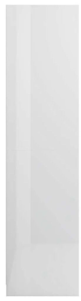 Roupeiro 100x50x200 cm derivados de madeira branco brilhante
