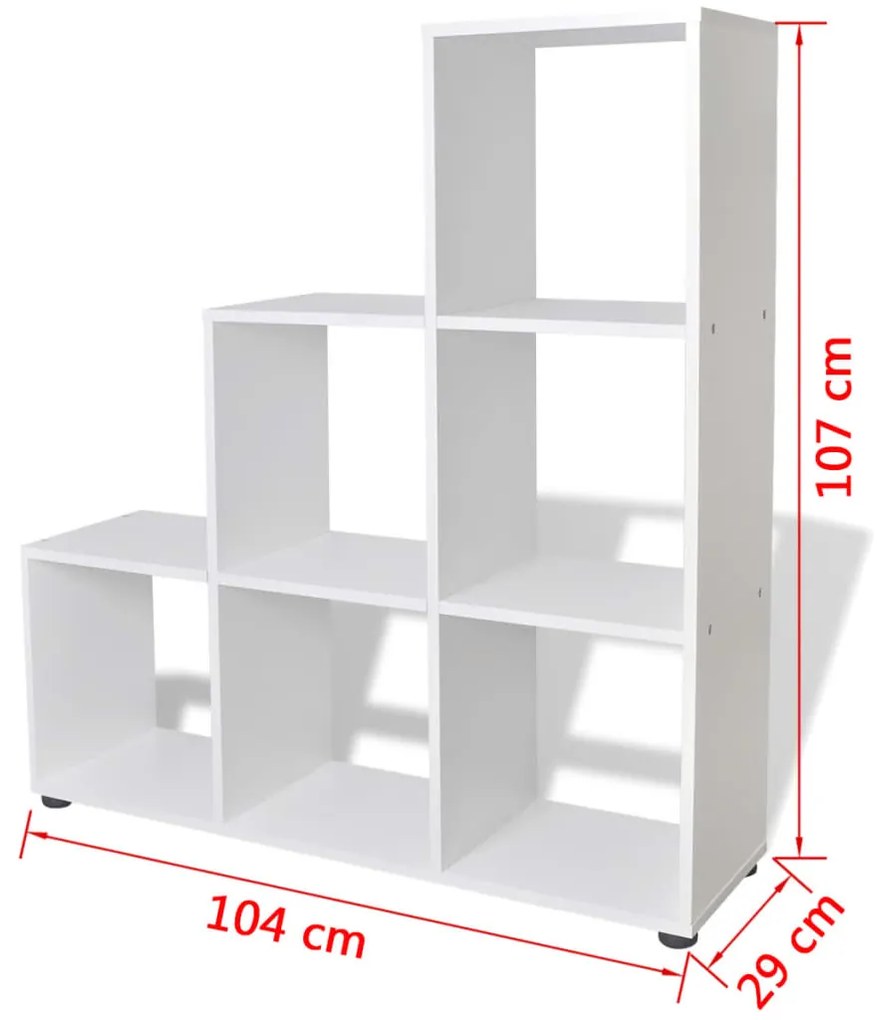 Estante escada/prateleira 107 cm branco