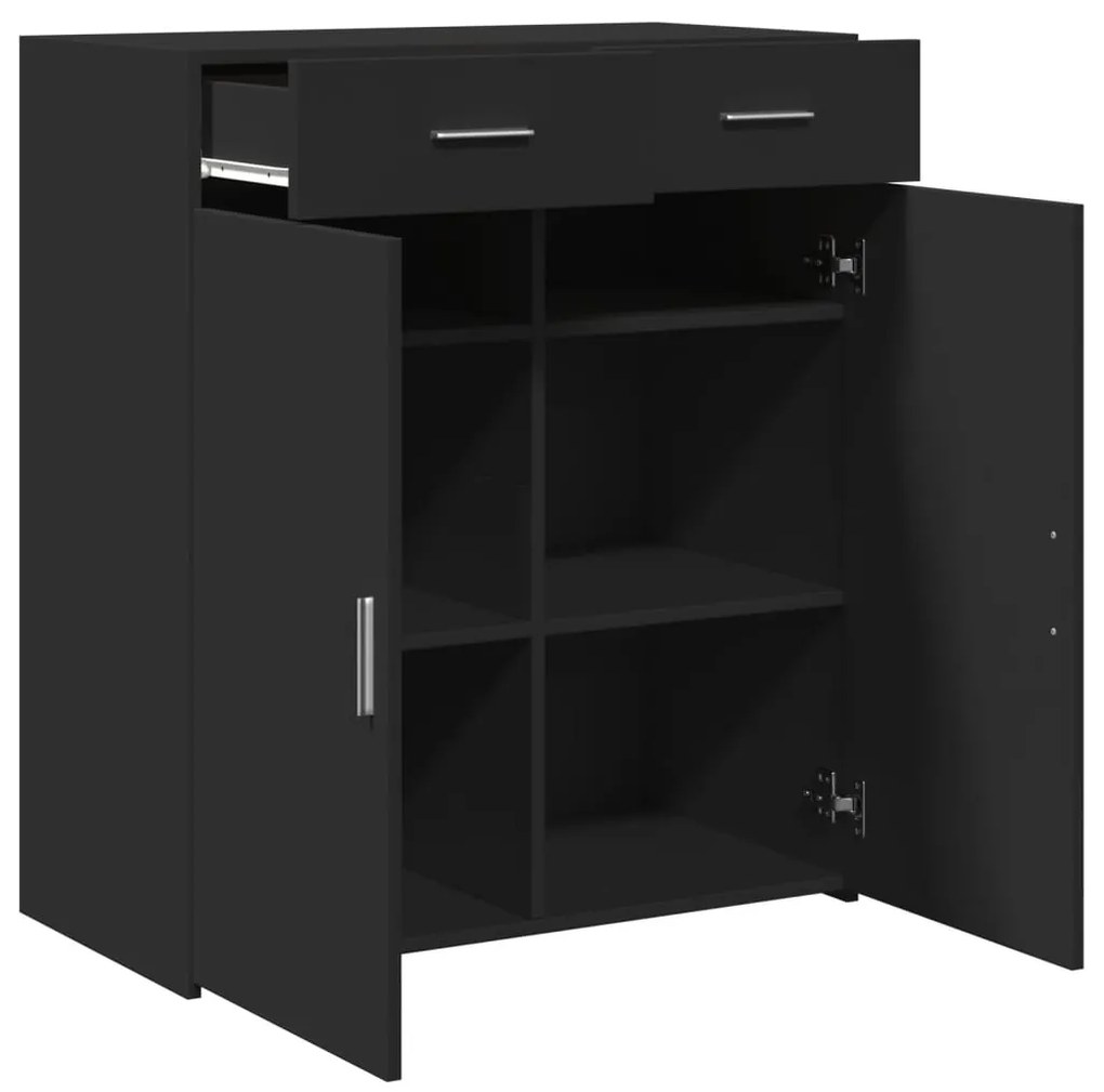 Aparador 80x42,5x93 cm derivados de madeira preto