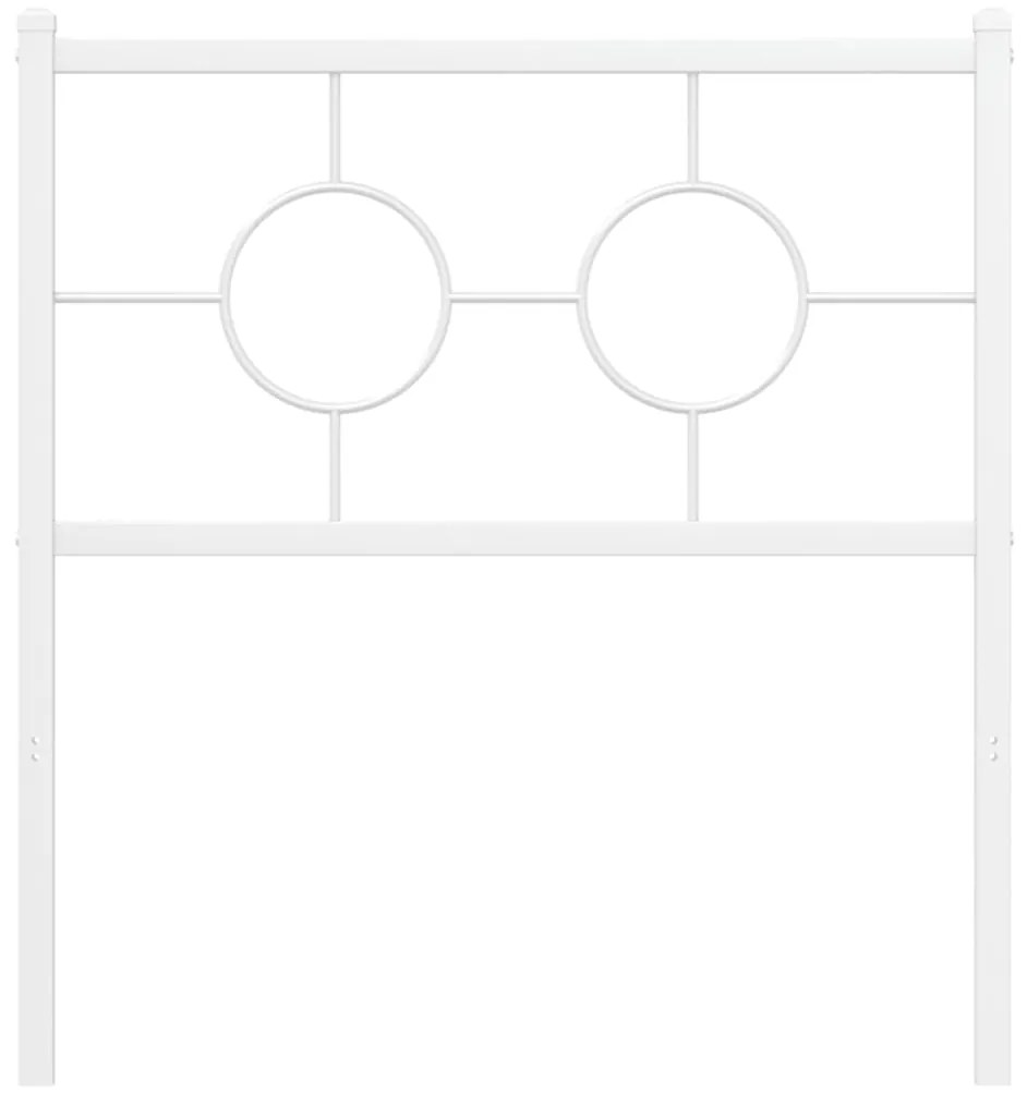 Cabeceira de cama 80 cm metal branco