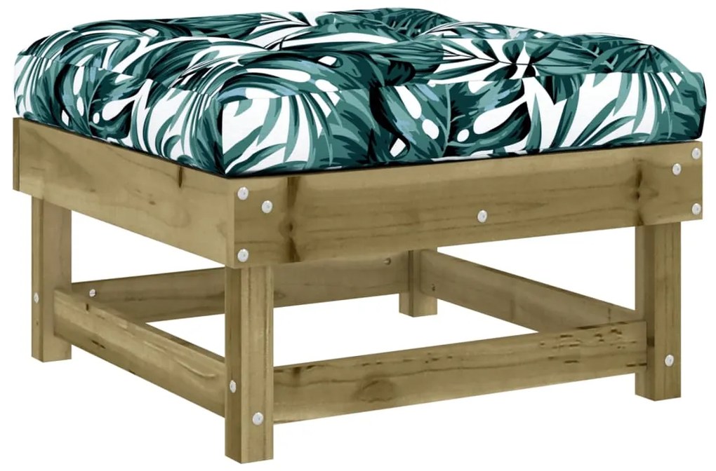 7 pcs conjunto lounge de jardim c/ almofadões pinho impregnado