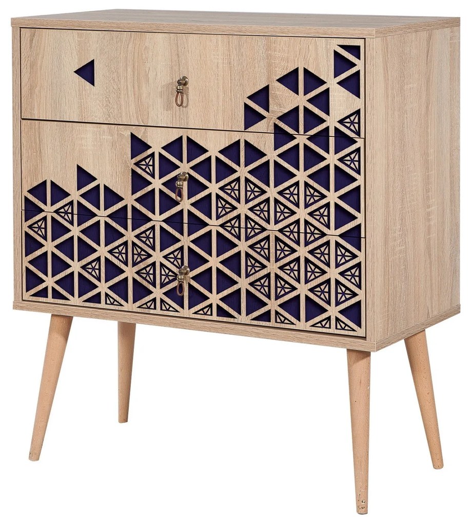 Cômoda Trio – Carvalho Sonoma – 80x90x40 cm