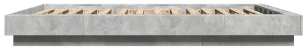 Estrutura de cama 135x190 cm derivados de madeira cinza cimento