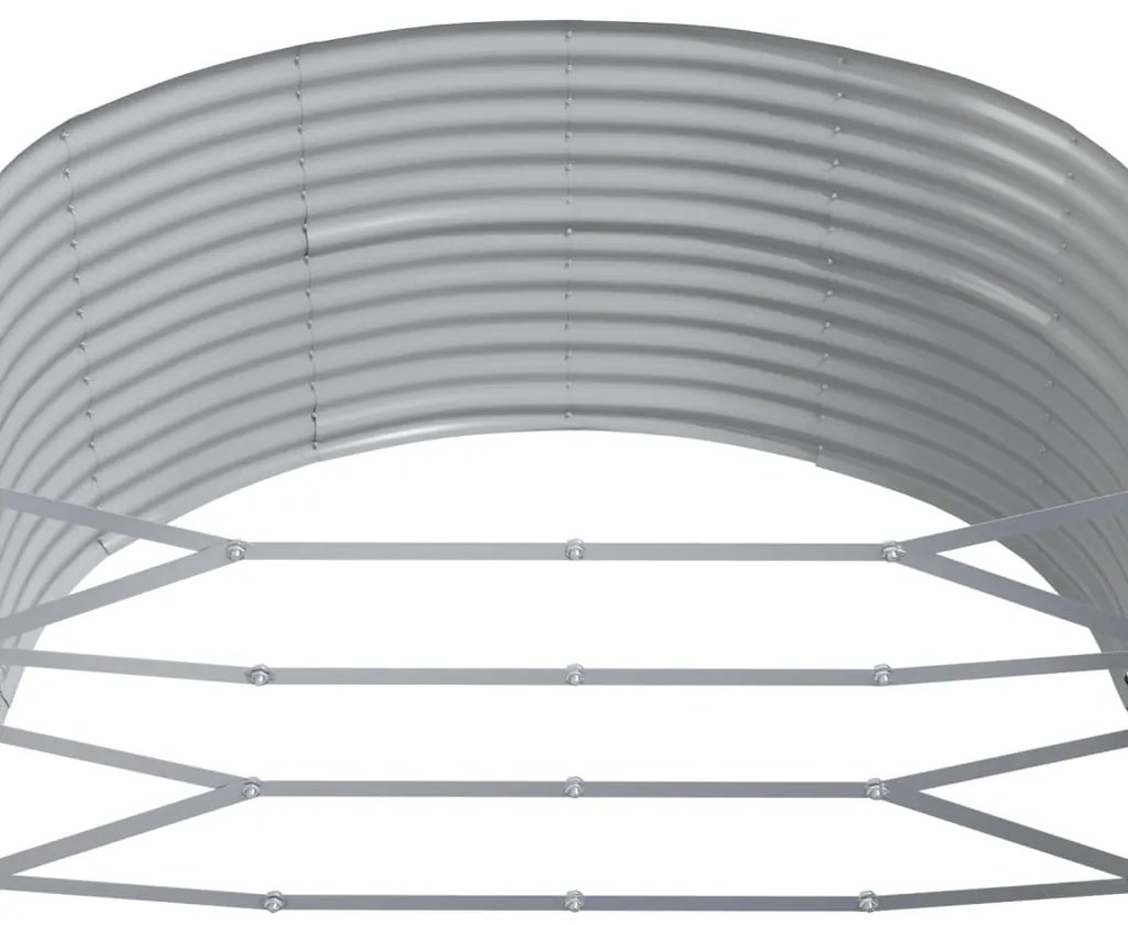 Canteiro elevado jardim 212x140x68 aço revestido a pó castanho