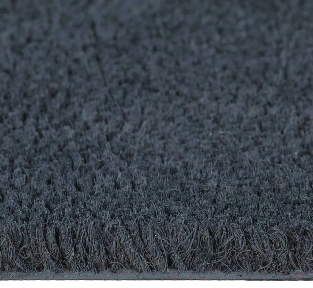 Tapete de porta 40x60 cm fibra de coco tufada cinzento escuro