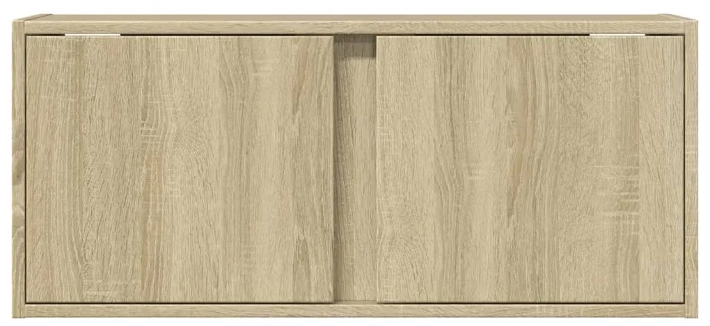 Móvel de parede p/ TV c/ luzes LED 80x31x35 cm carvalho sonoma