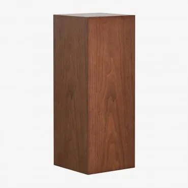 Pedestal Quadrado 25x25 Cm Em Mdf Fleuri Castanho Nogal Oscuro - Sklum
