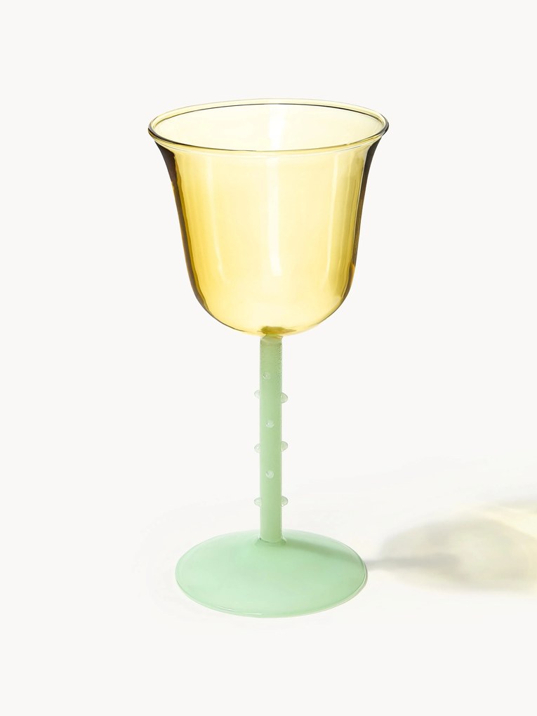 Copos de vinho em vidro de borosilicato artesanal Dot, 2 uni.