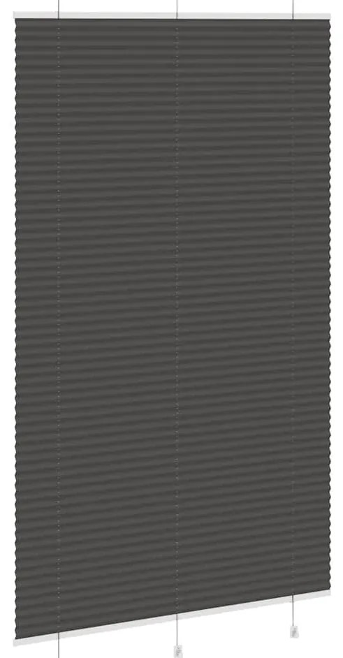 Preto Plissada Cega 120x200 cm Largura Tecido 119,4cm Poliéster