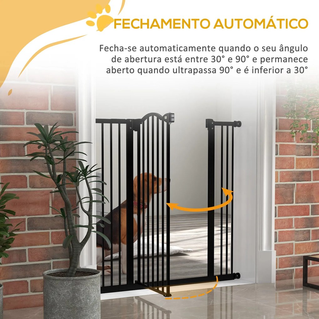PawHut Barreira de Segurança para Cães Barreira com Largura Ajustável