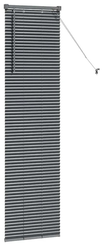 Persiana de Janela Cinzento-escuro 80 x 130 cm Alumínio