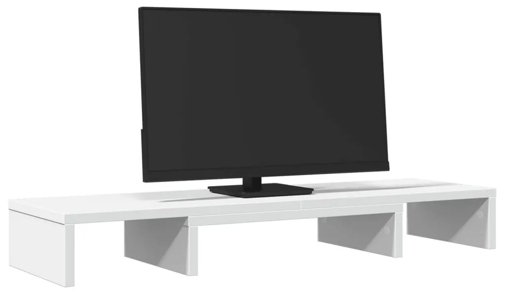 Suporte para monitor ajustável derivados de madeira branco