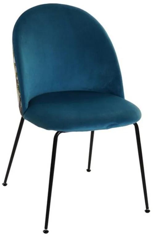 Cadeira de Sala de Jantar DKD Home Decor Poliéster Metal (45 x 56 x 83 cm)