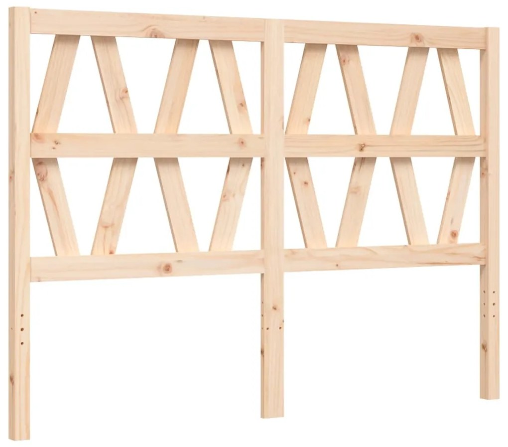 Estrutura de cama com cabeceira 140x200 cm madeira maciça